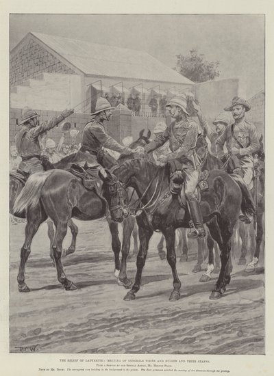 Le soulagement de Ladysmith, rencontre des généraux White et Buller et de leurs états-majors - Richard Caton Woodville junior